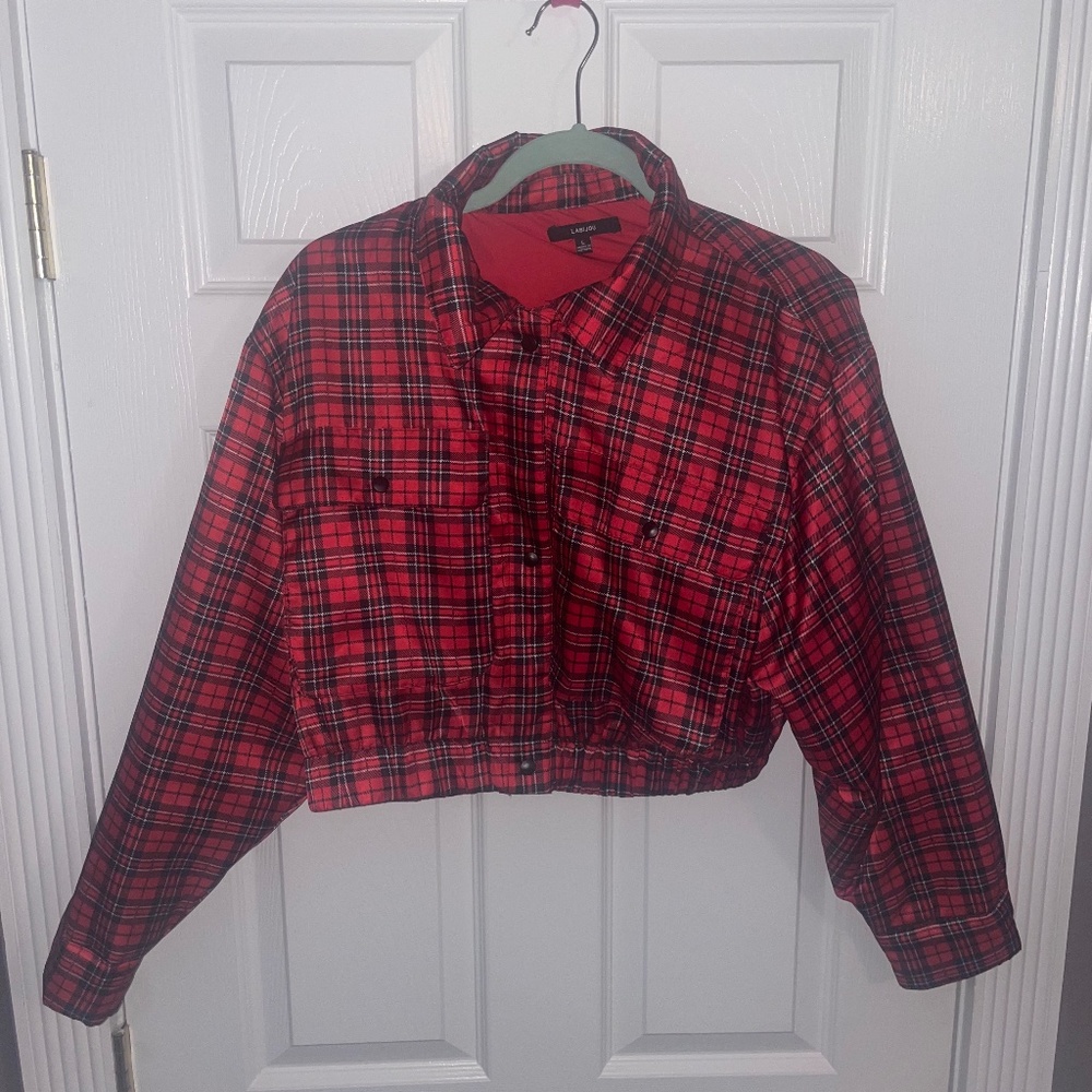 Red/Combo Puffer jacket